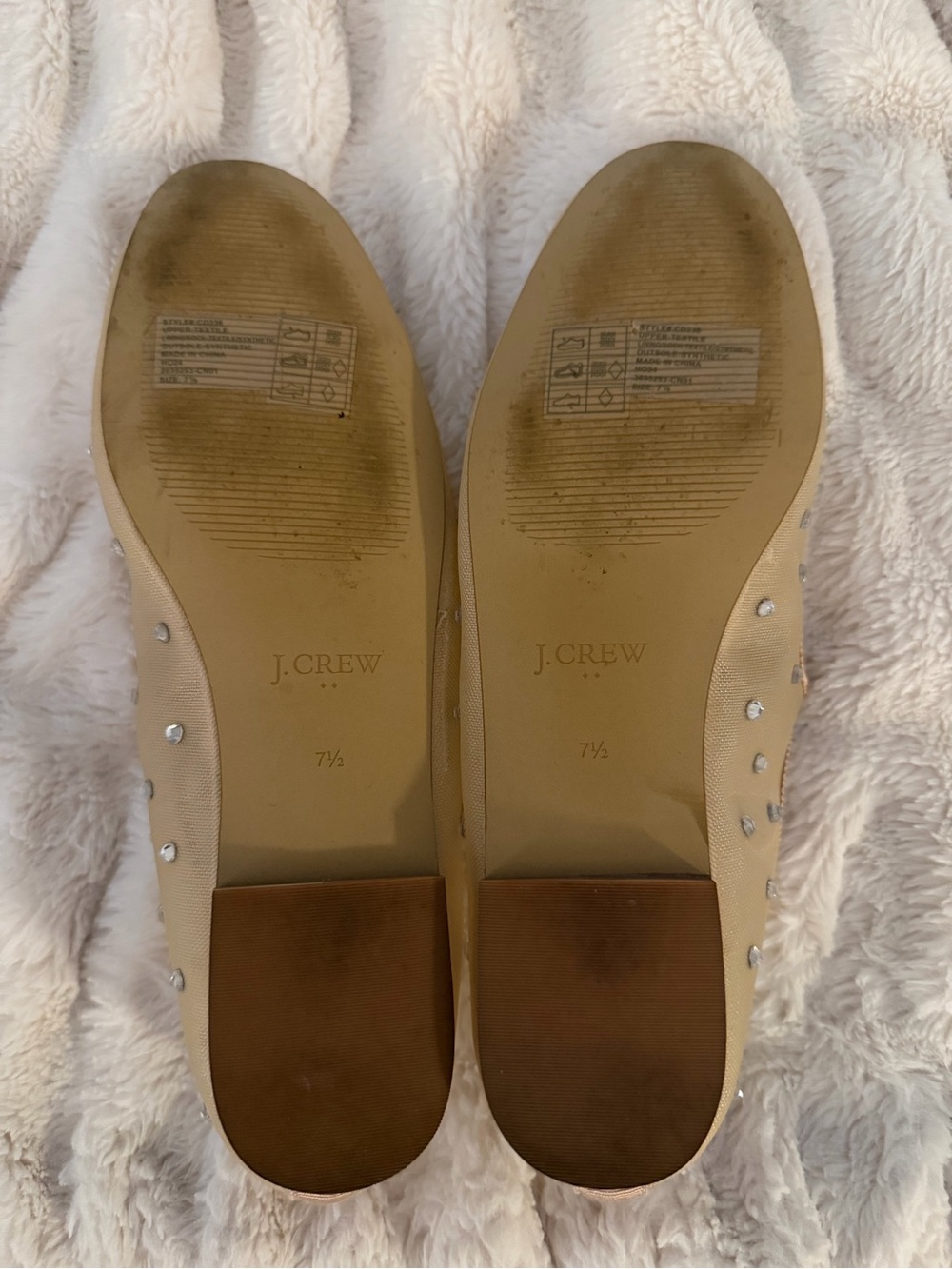 J.Crew Studded Mary Jane Flats Size 7.5 - Picture 2 of 2